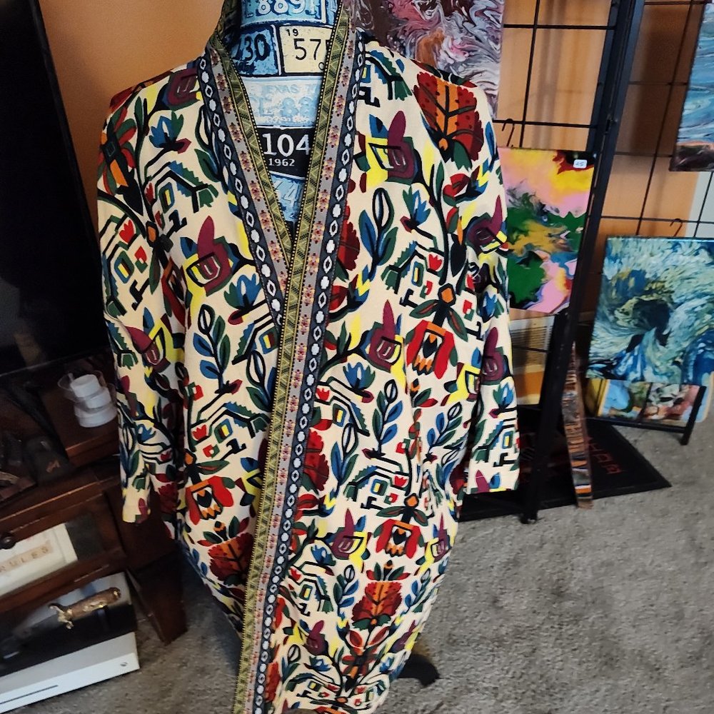 VERY PRETTY SHEIN LOOSE FIT JACKET - LONG SLEEVE - BOLD COLORS - SIZE S